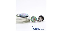 Pendentif & Boucles d'oreilles en verre dichroïque